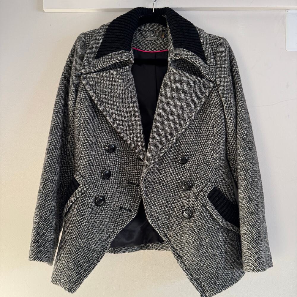 Trina Turk Tweed Peacoat Jacket